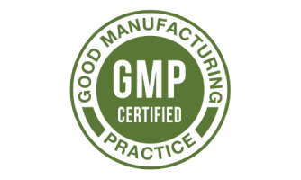 GMP certified badge representing adherence to good manufacturing practice quality standards