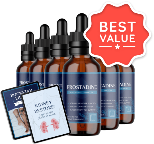 Final Prostadine offer page with product and free bonuses included in the order